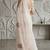 White organza embroidered thread work heavy look ethnic saree with blouse