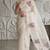 White organza embroidered thread work heavy look ethnic saree with blouse