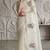 White organza embroidered thread work heavy look ethnic saree with blouse
