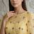 Yellow organza embroidered thread work heavy look ethnic saree with blouse