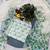 Green organza printed floral print heavy look ethnic saree with blouse