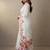 Pink organza printed floral print heavy look ethnic saree with blouse