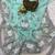 Green georgette embroidered thread work heavy look ethnic saree with blouse