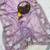 Purple georgette embroidered thread work heavy look ethnic saree with blouse
