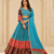 Blue Muslin Cotton Navratri Chaniya Choli with Real Mirror Work & Printed Dupatta