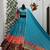Blue Muslin Cotton Navratri Chaniya Choli with Real Mirror Work & Printed Dupatta