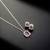 Elegant emerald purple crystal pendant necklace & stud earrings set |  american diamond jewelry set
