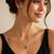 Elegant emerald green crystal pendant necklace & stud earrings set |  american diamond jewelry set