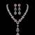 Luxury pink crystal & american diamond necklace set with matching drop earrings bridal jewellery set
