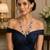 Luxury blue sapphire & kundan statement necklace set with matching earrings jewellery set