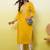 Floral embroidered silk blend v neck kurti for women