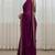 Purple silk embroidered sequins work heavy look ethnic saree with blouse