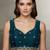Blue chiffon embroidered zari work heavy look ethnic saree with blouse