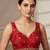 Red chiffon embroidered zari work heavy look ethnic saree with blouse