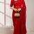 Multicolor satin embroidered sequins work heavy look ethnic saree with blouse