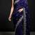 Purple satin embroidered sequins work heavy look ethnic saree with blouse