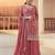 peach chinon semi stitched suit with embroidery & sequence work