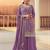 lavender chinon semi stitched suit with embroidery & sequence work