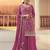 pink chinon semi stitched suit with embroidery & sequence work