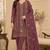 wine silk blend  semi stitched suit with embroidery & sequence work
