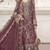 wine chiffon semi stitched suit with embroidery & sequence work