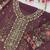 wine chiffon semi stitched suit with embroidery & sequence work