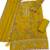 yellow chiffon semi stitched suit with embroidery & sequence work