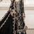 black chiffon semi stitched suit with embroidery & sequence work
