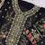 black chiffon semi stitched suit with embroidery & sequence work