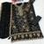 black chiffon semi stitched suit with embroidery & sequence work