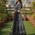 Faux Georgette Semi Stiched Black Embroidered Lehenga With Unstiched Choli And Dupatta