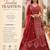 Faux Georgette Semi Stiched Burgundy Embroidered Lehenga Unstiched Choli And Dupatta