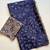 Navy Blue Color Fancy Big Mirror Embroidery Cut Work Lace Fitting With Bandhani Printing Creap Silk Saree