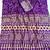 Purple Color Fancy Big Mirror Embroidery Cut Work Lace Fitting With Bandhani Printing Creap Silk Saree