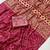 Rani Pink Color Fancy Big Mirror Embroidery Cut Work Lace Fitting With Bandhani Printing Creap Silk Saree