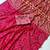Rani Pink Color Fancy Big Mirror Embroidery Cut Work Lace Fitting With Bandhani Printing Creap Silk Saree
