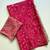 Rani Pink Color Fancy Big Mirror Embroidery Cut Work Lace Fitting With Bandhani Printing Creap Silk Saree