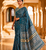 Teal Color Fancy Big Mirror Embroidery Cut Work Lace Fitting With Bandhani Printing Creap Silk Saree