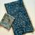 Teal Color Fancy Big Mirror Embroidery Cut Work Lace Fitting With Bandhani Printing Creap Silk Saree