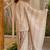 Cream cotton silk blend kurta pant dupatta set