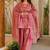 Pink cotton silk blend kurta pant dupatta set