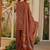 Brown cotton silk blend kurta pant dupatta set