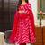 Pink tebby silk blend anarkali kurta pant dupatta set