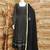 Black georgette silk blend anarkali with dupatta