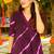 Purple muslin silk blend kurti pant set