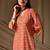 Orange rayon kurti palazzo set