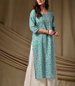 Sky rayon kurti palazzo set