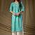 Sea green rayon kurti palazzo set