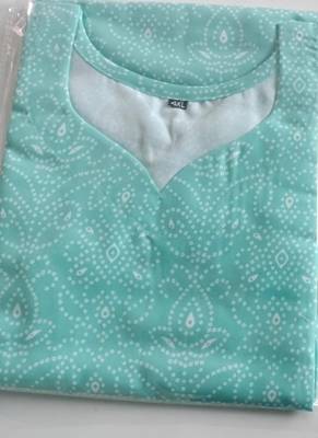 Sea green rayon kurti palazzo set 2