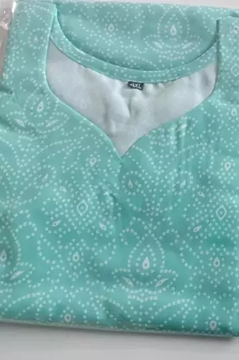 Sea green rayon kurti palazzo set